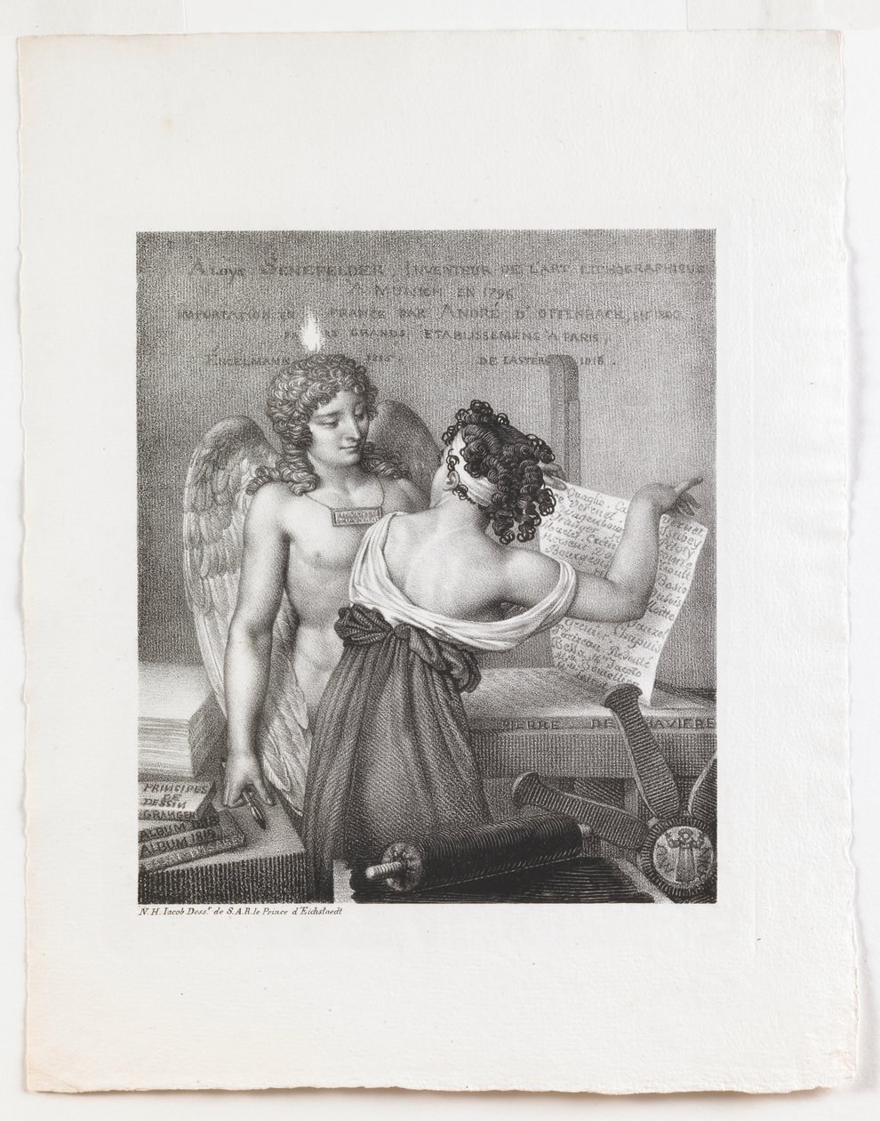 Der Genius der Lithographie von Nicolas Henri Jacob