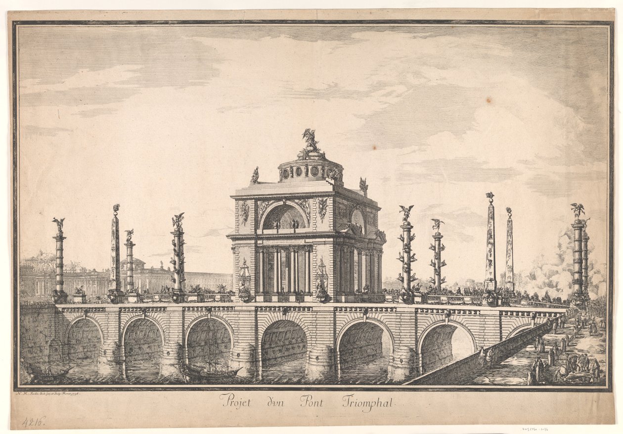 Projekt einer Triumphbrücke von Nicolas Henri Jardin