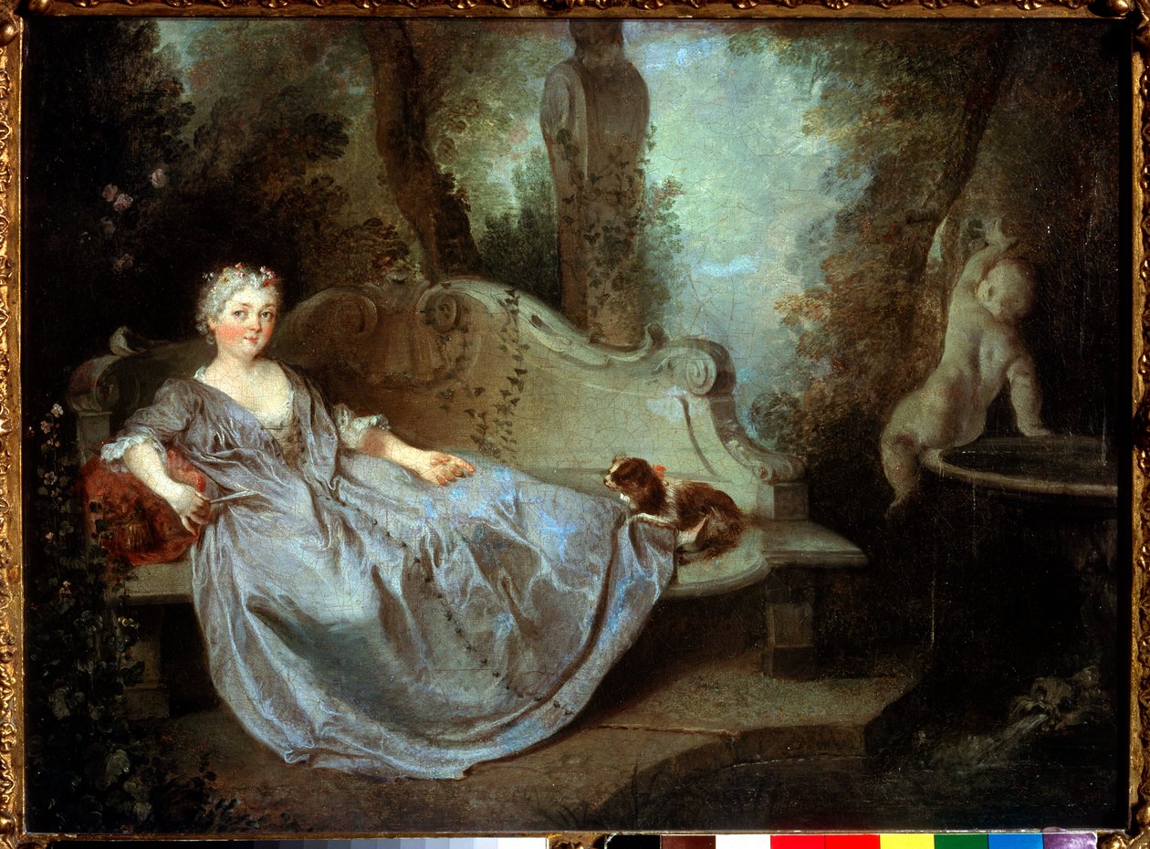 Eine Dame in einem Garten, 18. Jahrhundert von Nicolas Lancret
