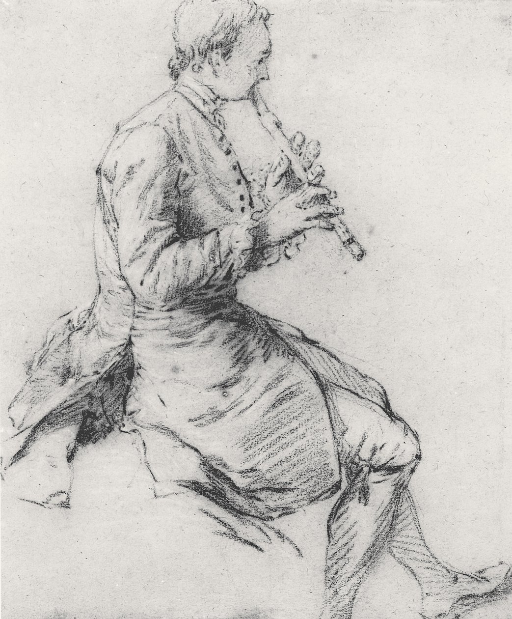Der Flötenspieler von Nicolas Lancret