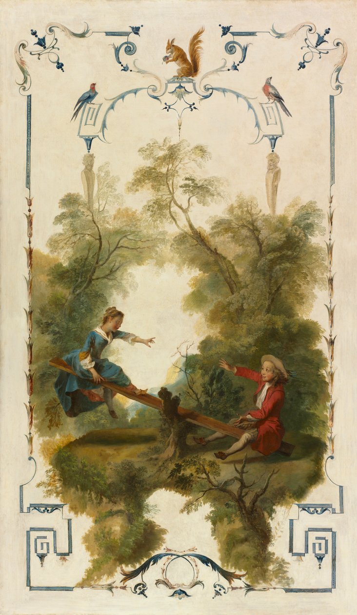 Die Wippe, ca. 1723-1727 von Nicolas Lancret