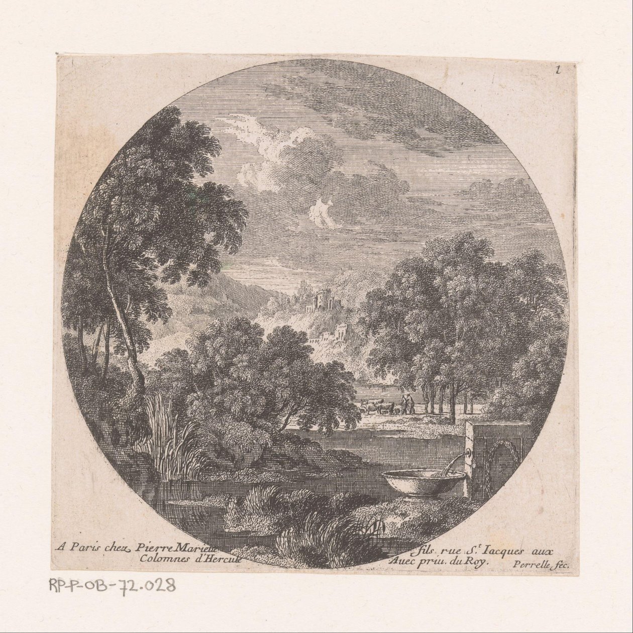 Flusslandschaft mit Quelle von Nicolas Perelle