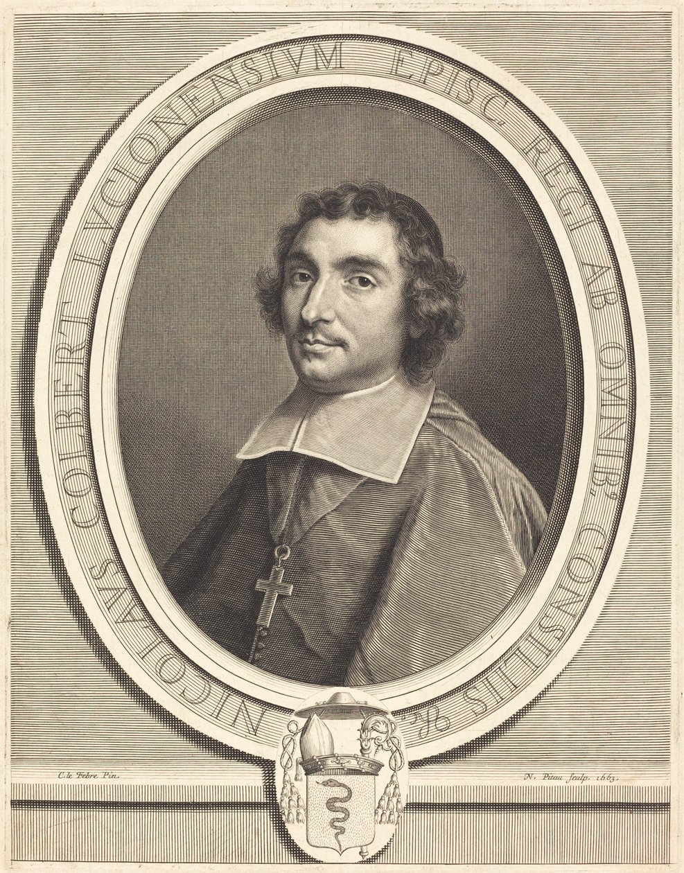 Nicolas Colbert von Nicolas Pitau I after Claude Lefebvre