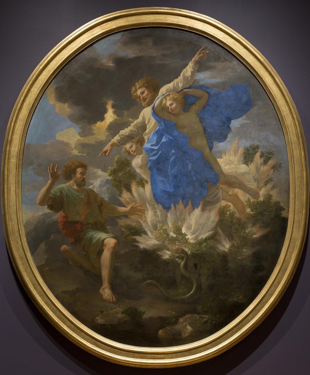 Moses und der brennende Busch von Nicolas Poussin