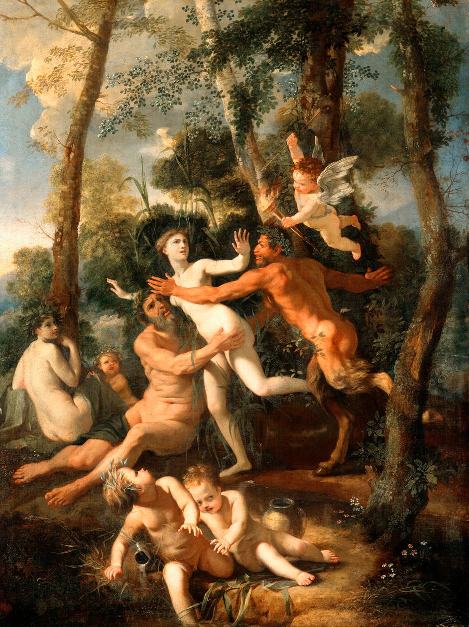 Pan und Syrinx von Nicolas Poussin