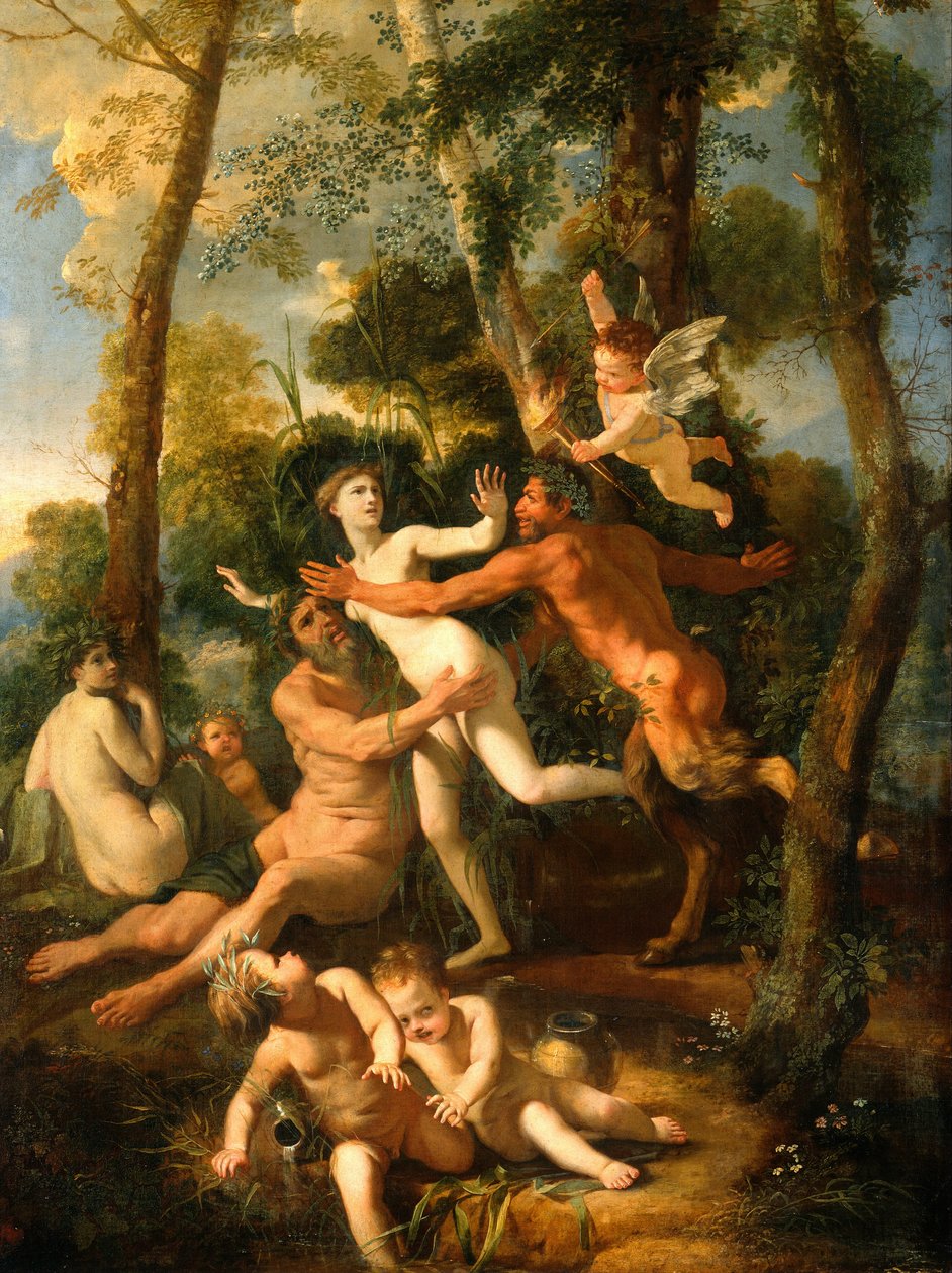 Pan und Syrinx von Nicolas Poussin