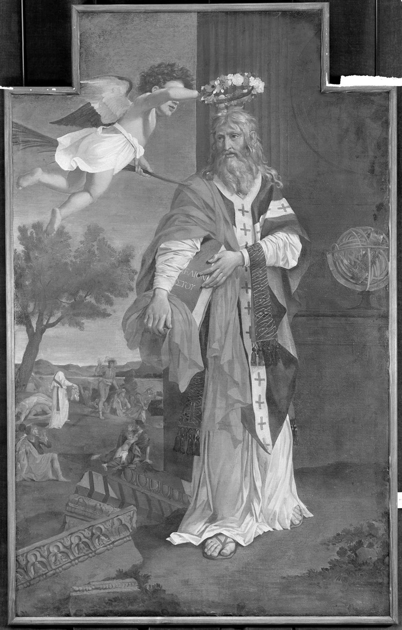 St. Denis von einem Engel gekrönt von Nicolas Poussin