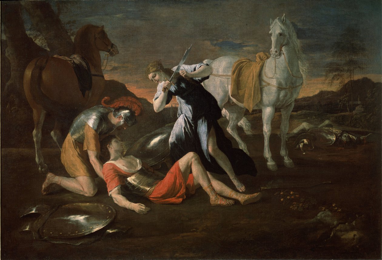 Tancred und Erminia, 1631 von Nicolas Poussin