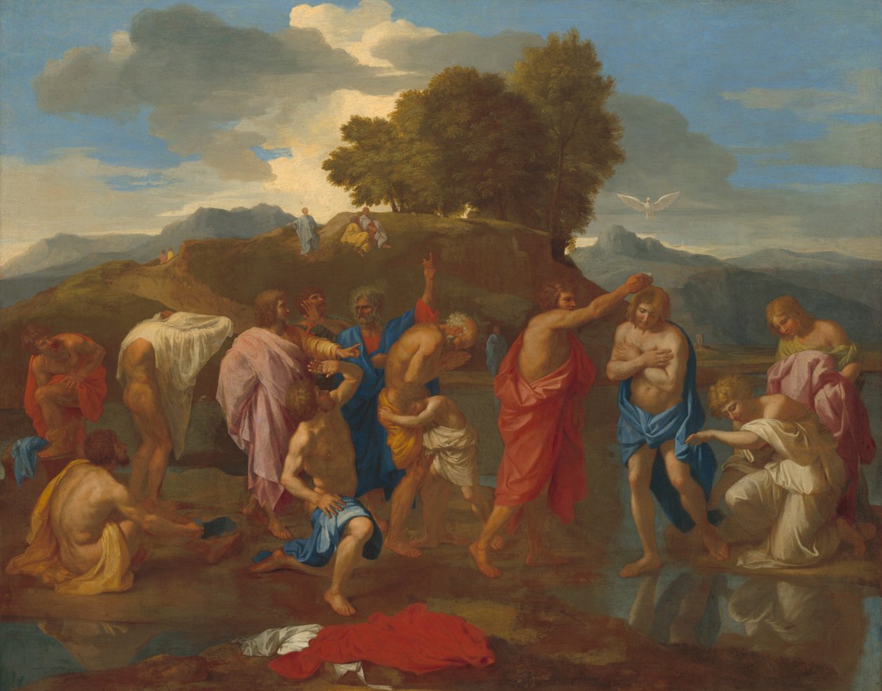 Die Taufe Christi von Nicolas Poussin
