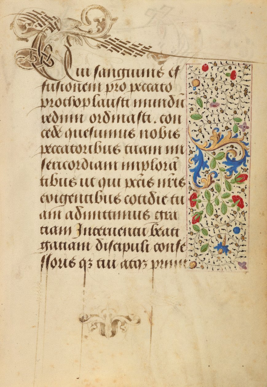 Geschmückte Textseite von Nicolas Spierinc