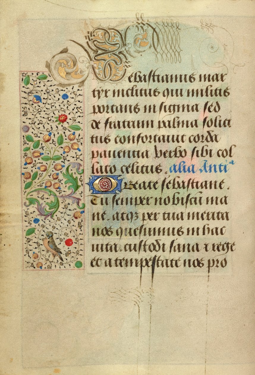 Dekorierte Textseite von Nicolas Spierinc