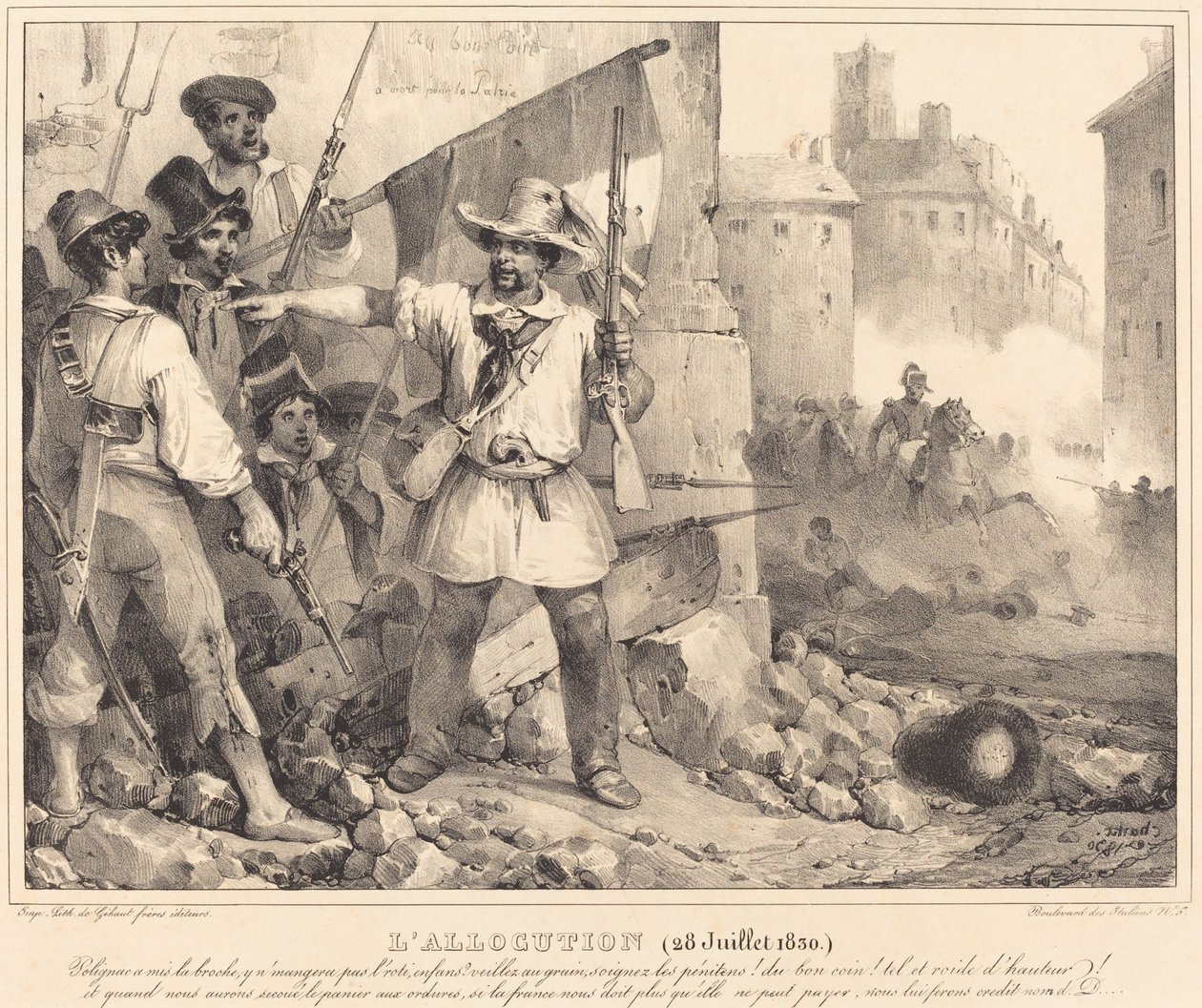 Die Ansprache, 20. Juli 1830 von Nicolas Toussaint Charlet