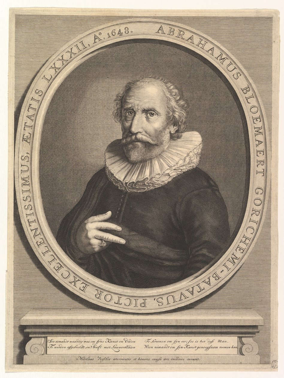 Porträt von Abraham Bloemaert, 17. Jahrhundert von Nicolas Visscher