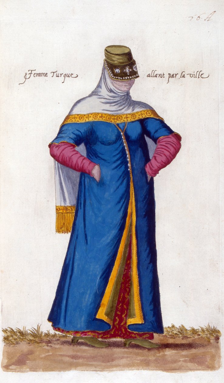 Türkische Frau mit Niqab (Illustration) von Nicolas de Nicolay