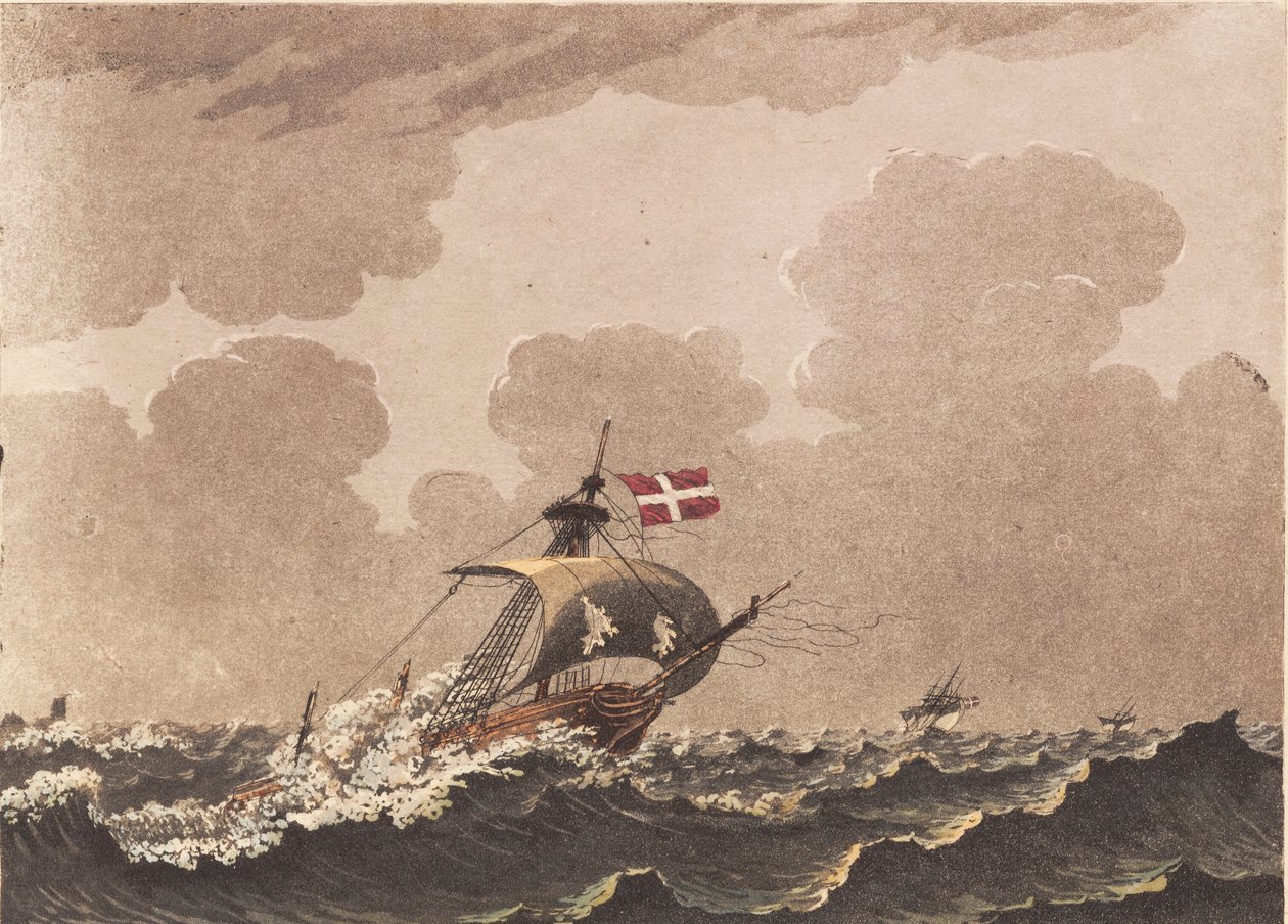 Ein ramponiertes Schiff, das Signale gibt von Niels Truslew