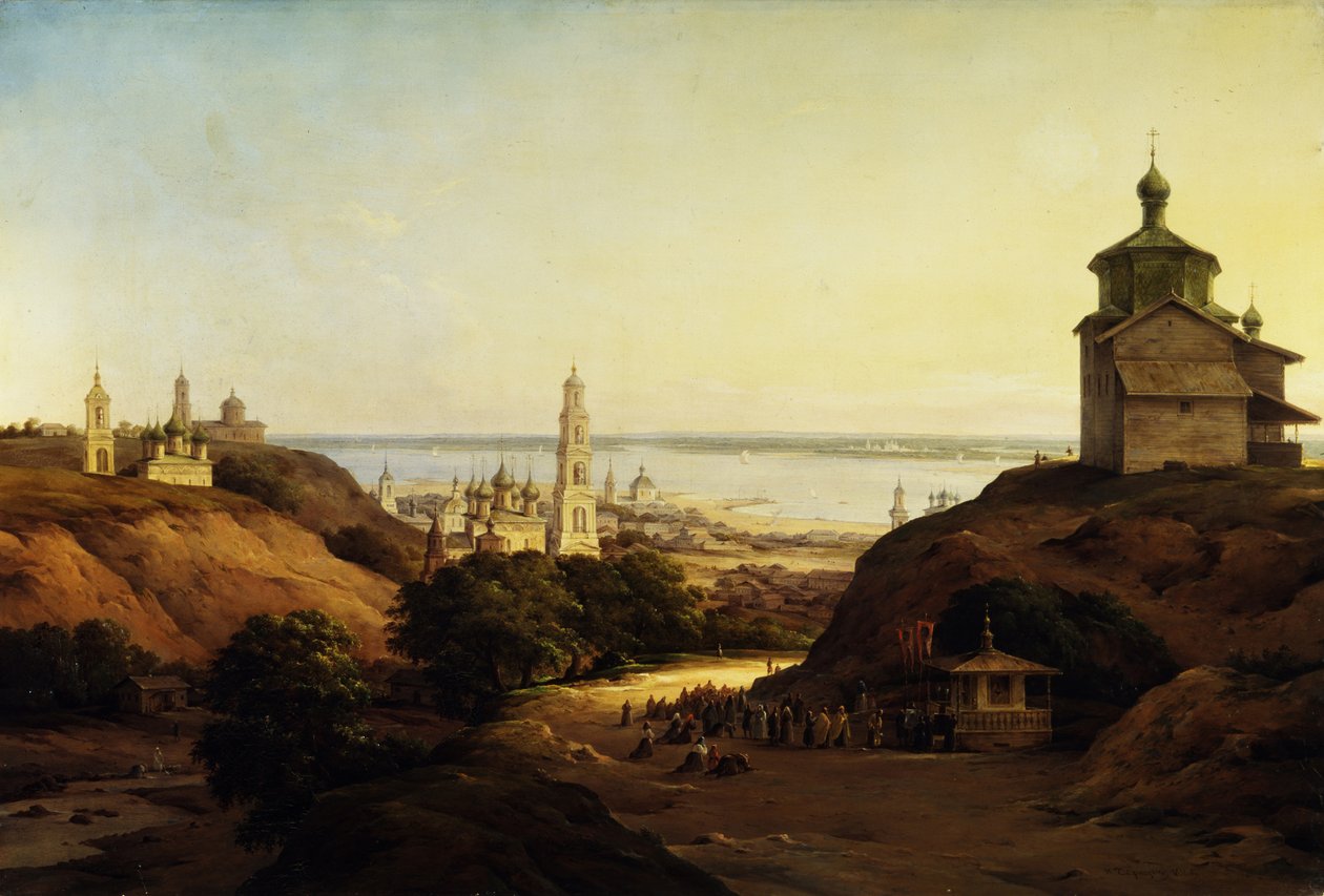 Ansicht von Yuryev-Povolzhsky, 1851 von Nikanor Grigoryevich Chernetsov
