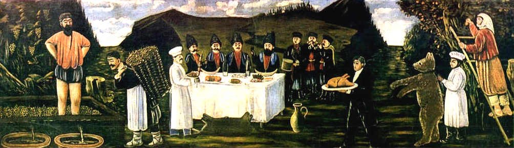 Fest zur Weinlesezeit von Niko Pirosmani
