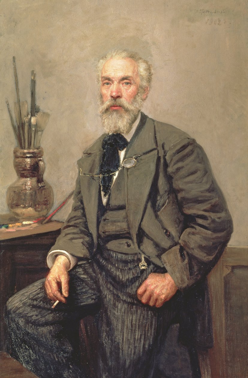 Porträt von Konstantin Apollonowitsch Sawizki (1844-1905), 1902 von Nikolai Karlovich Grandkovsky