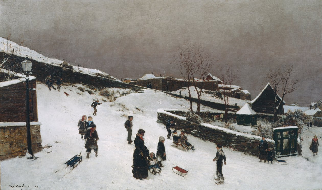 Winterbild von Nordnes, Bergen von Nikolai Martin Ulfsten