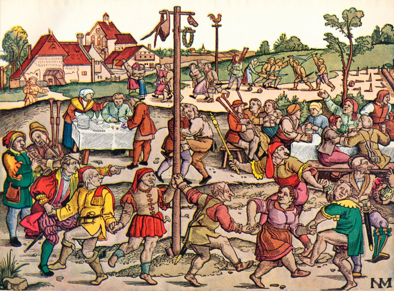 Dorfbewohner Feier, ca. 1530, 1949 von Nikolaus Meldemann