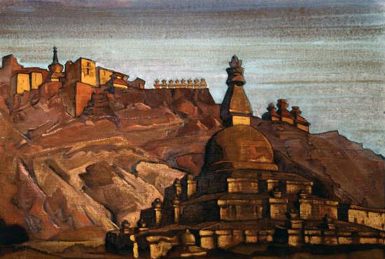 Tibetische Landschaft, ca. 1920 von Nikolay Konstantinovich Rerich