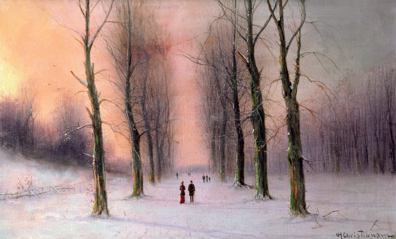 Schneeszene-Wanstead Park von Nils Hans Christiansen