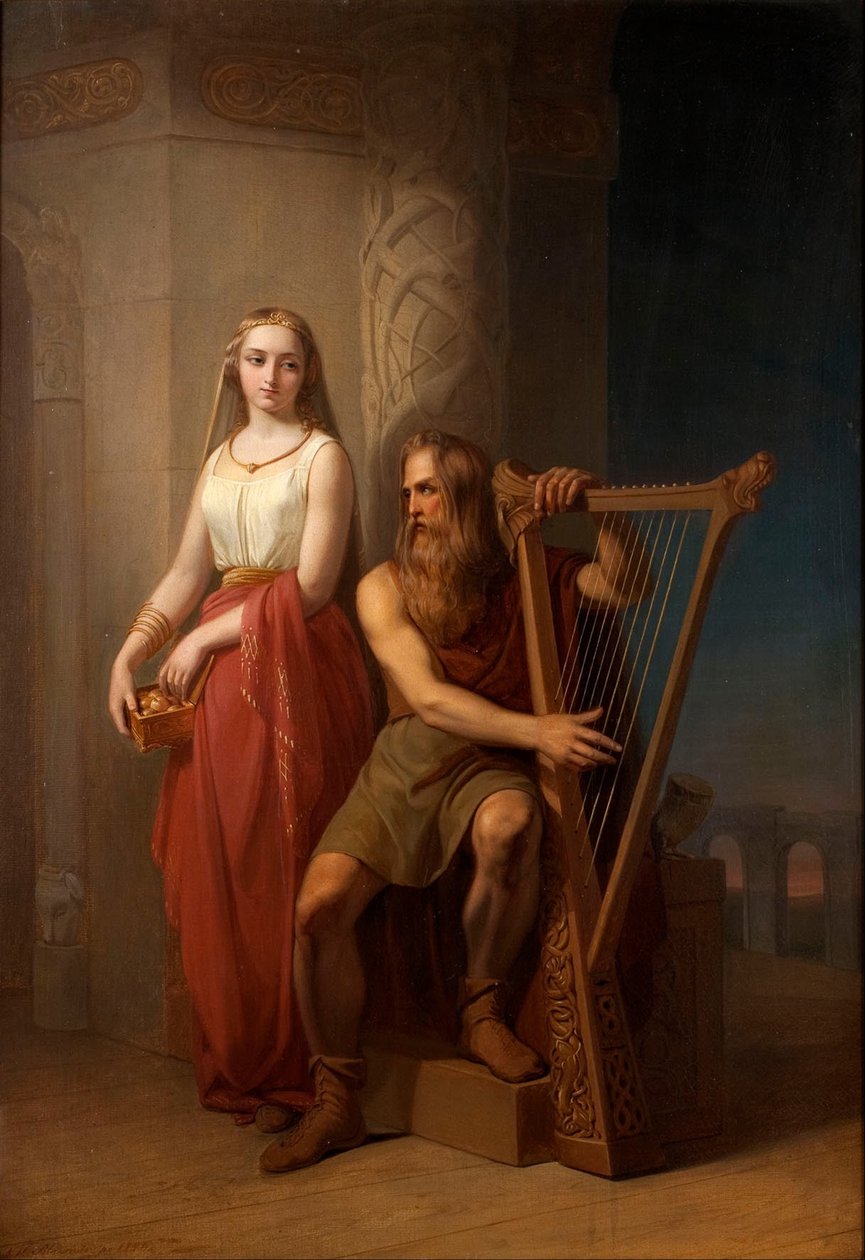 Idun und Bragi von Nils Jakob Blommér