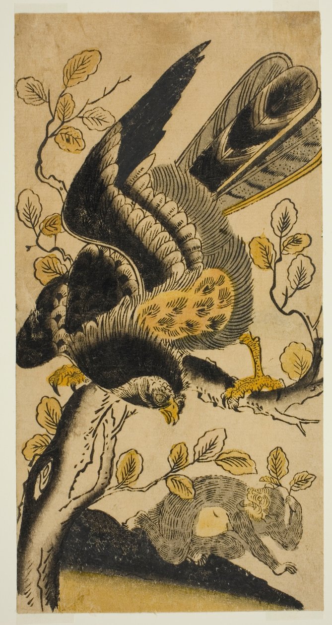 Adler und Affe von Nishimura Shigenaga