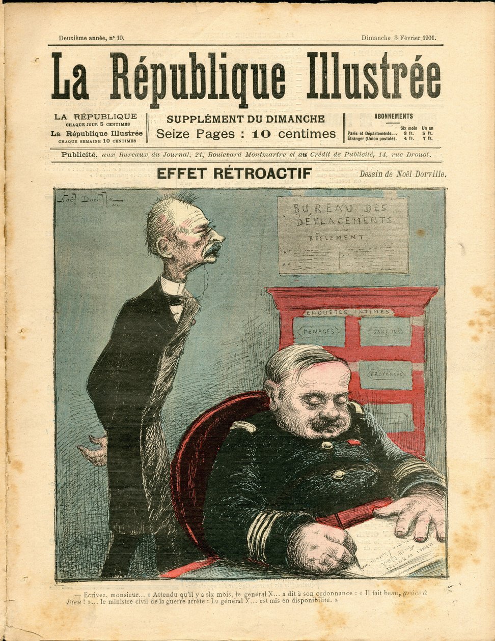 Cover der "Republique illustree" von Noel Dorville