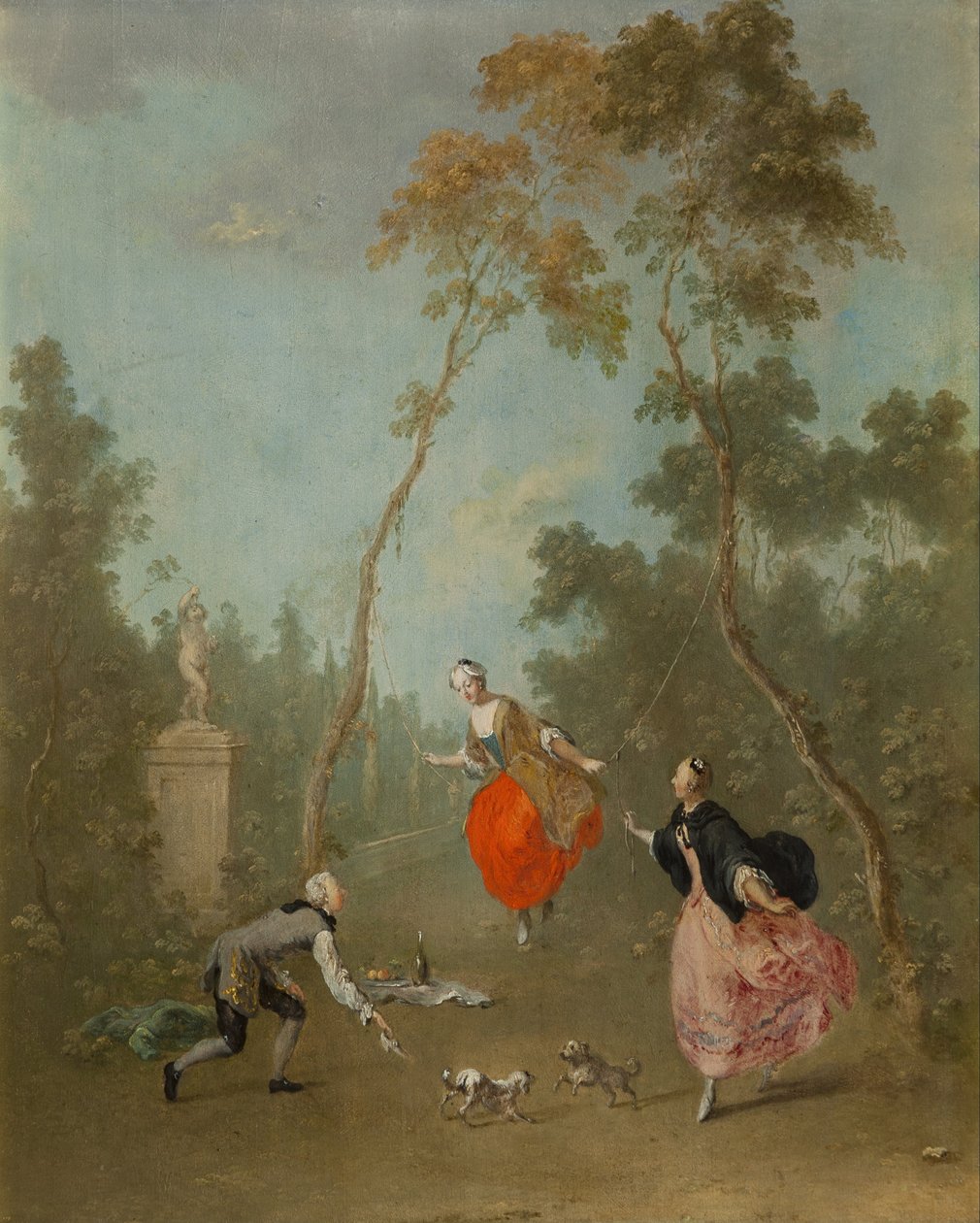Dame auf einer Schaukel von Norbert Joseph Carl Grund