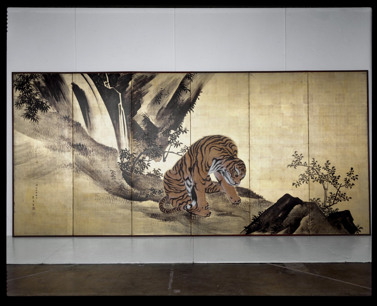 Tiger in einer Landschaft von Obun Kunii