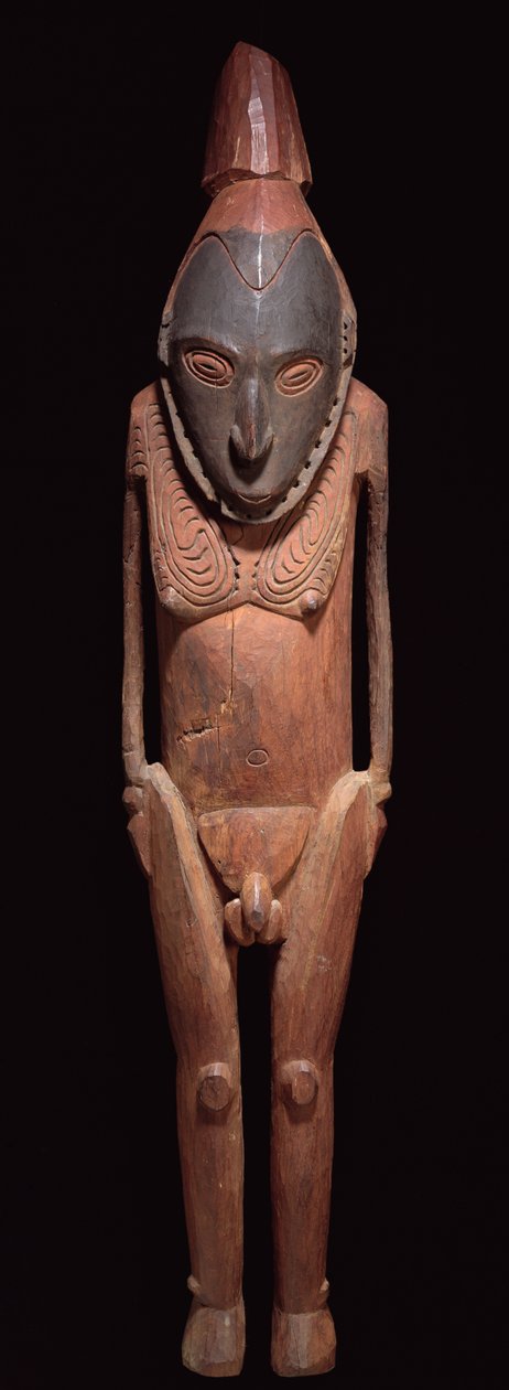 Geschnitzte Figur und Maske, aus Papua-Neuguinea, Ozeanien von Oceanic