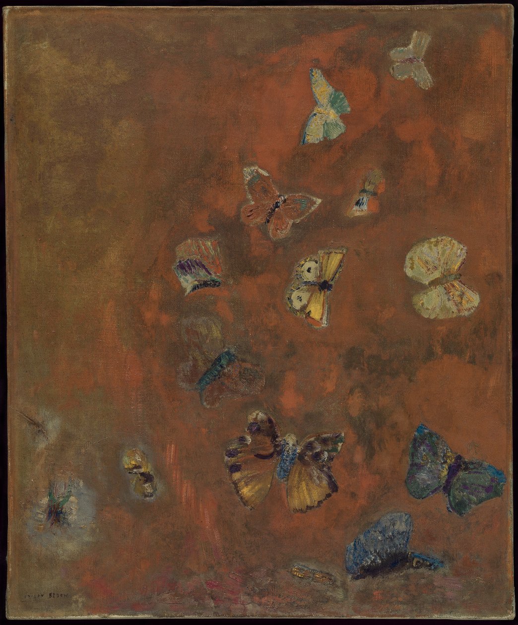 Evokation von Schmetterlingen, ca. 1912 von Odilon Redon