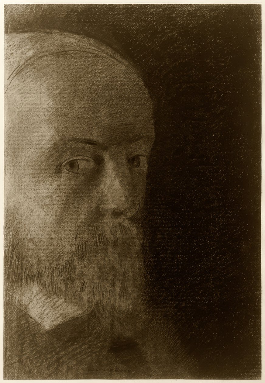 Kopf / Selbstporträt von Odilon Redon