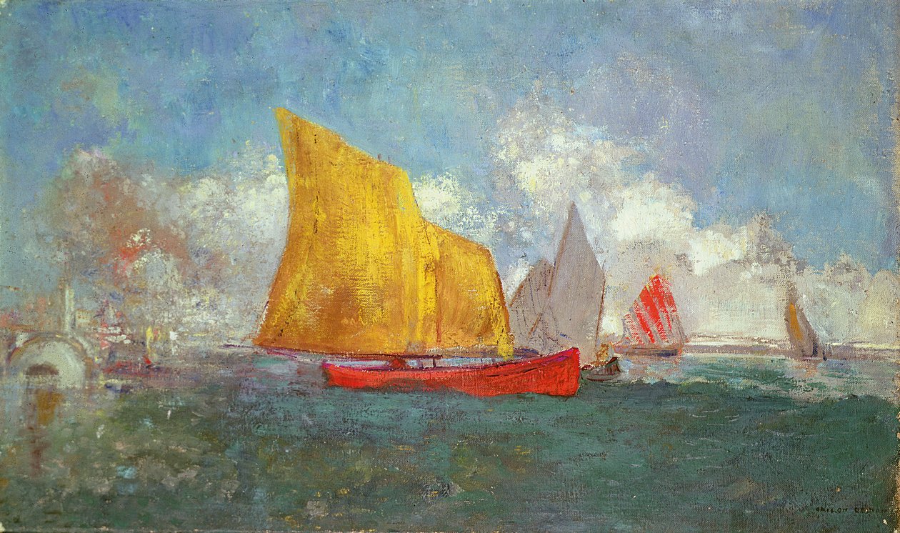 Yachten in einer Bucht von Odilon Redon