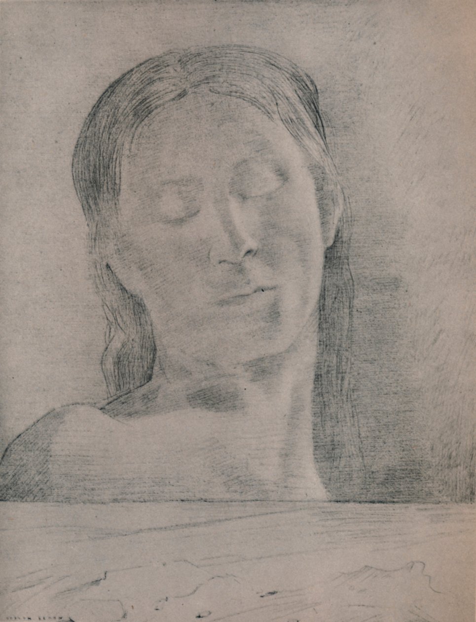 Geschlossene Augen von Odilon Redon