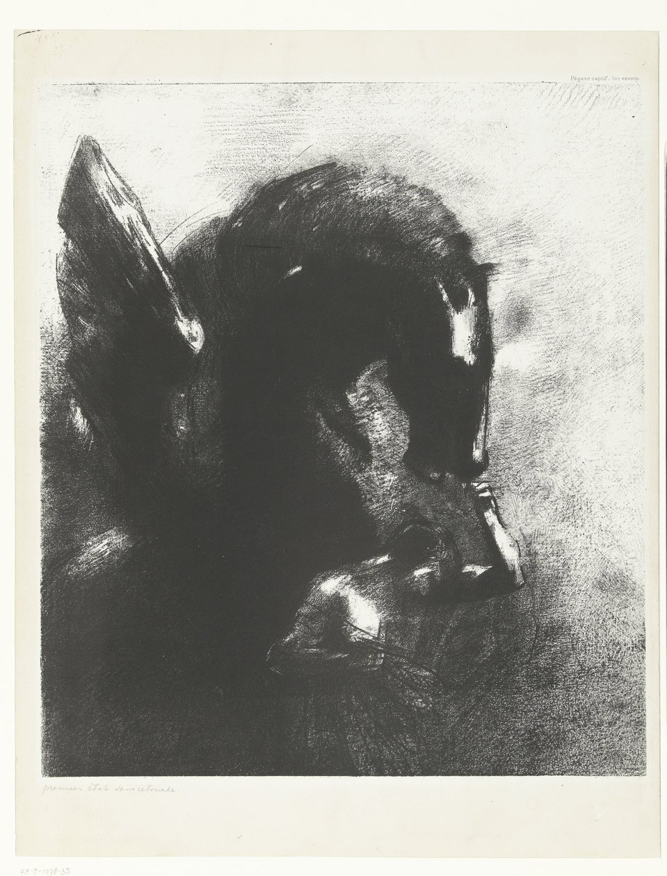 Der gefangene Pegasus (Pégase captif) von Odilon Redon