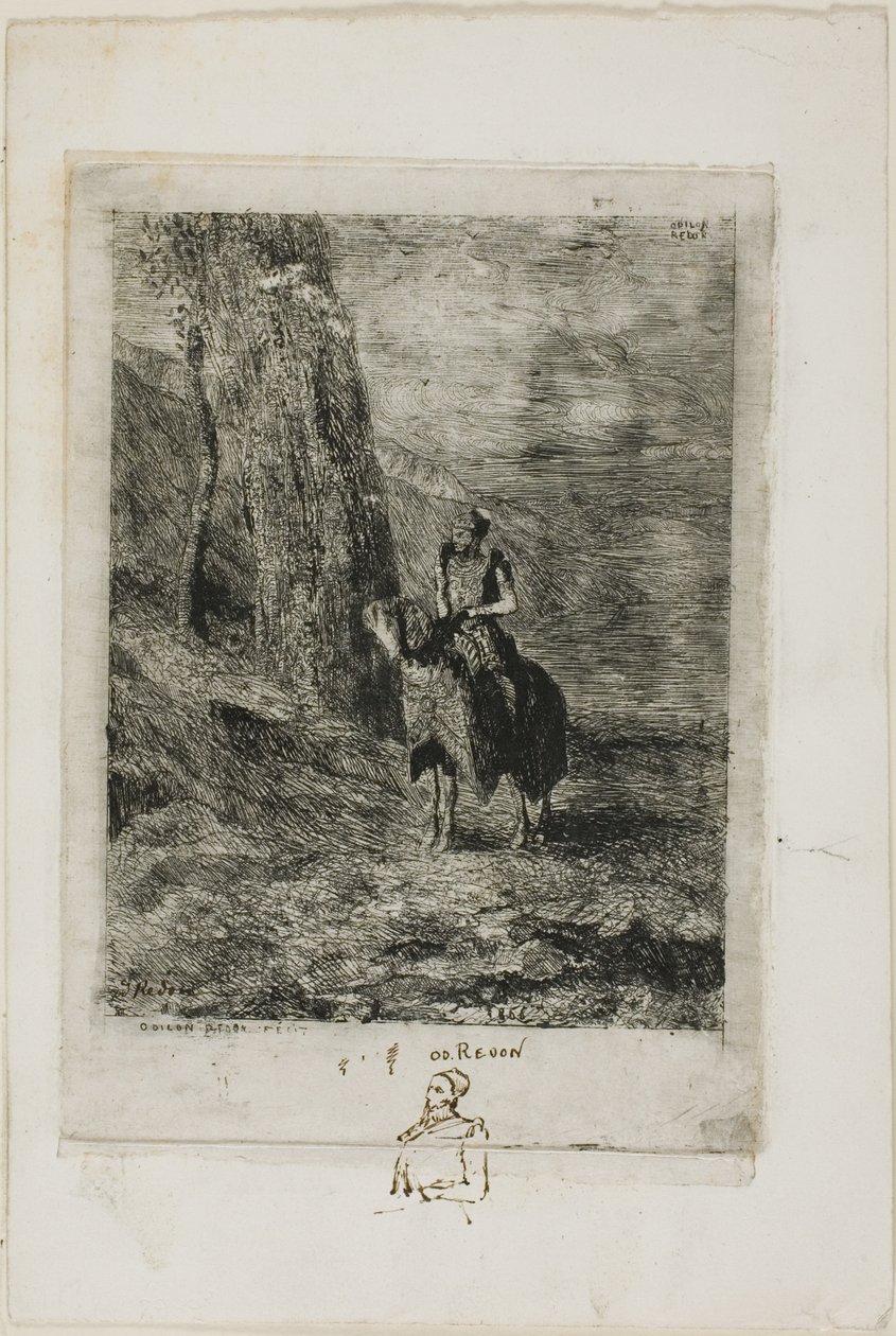 Reiter wartet von Odilon Redon