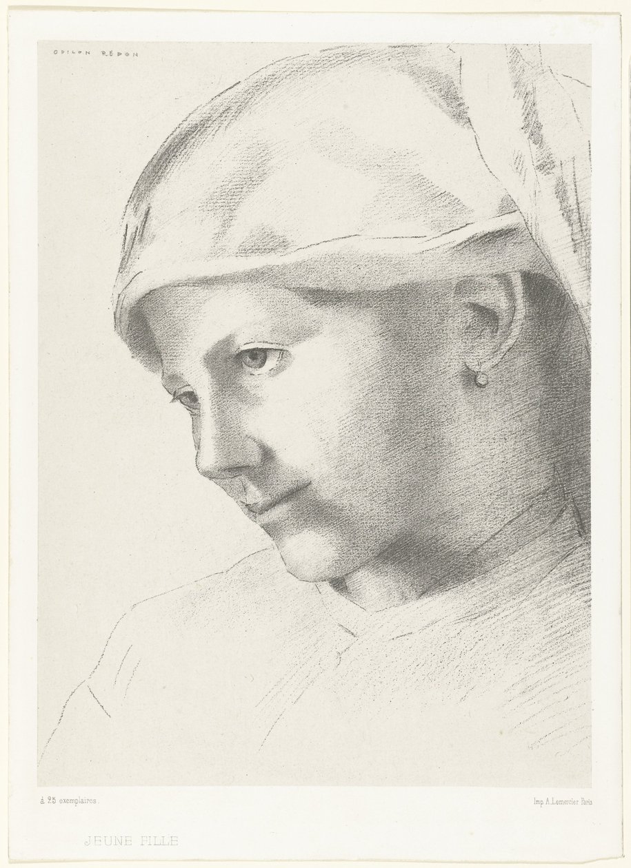 Junges Mädchen von Odilon Redon