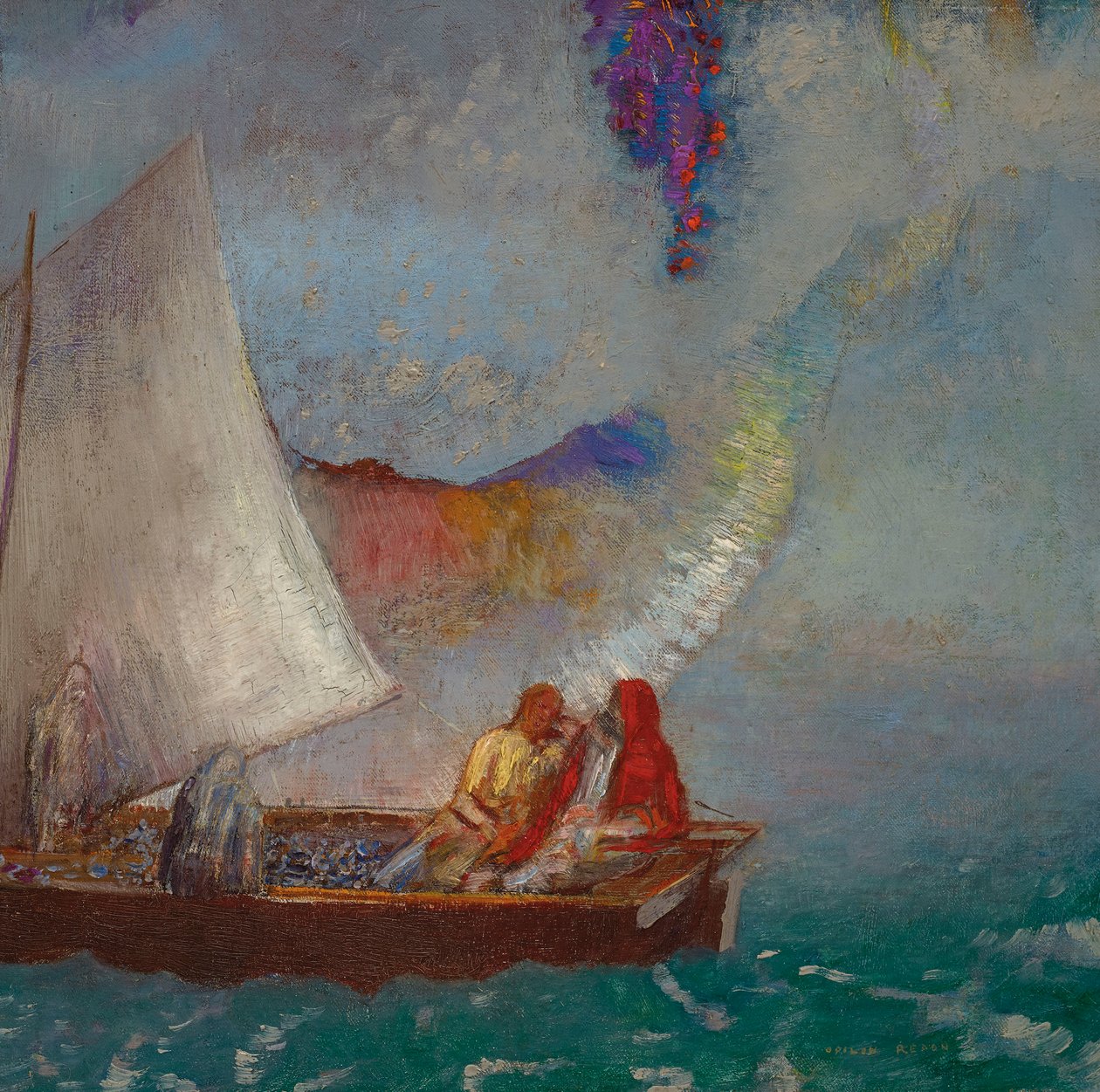 Das graue Segel, ca. 1900-05 von Odilon Redon