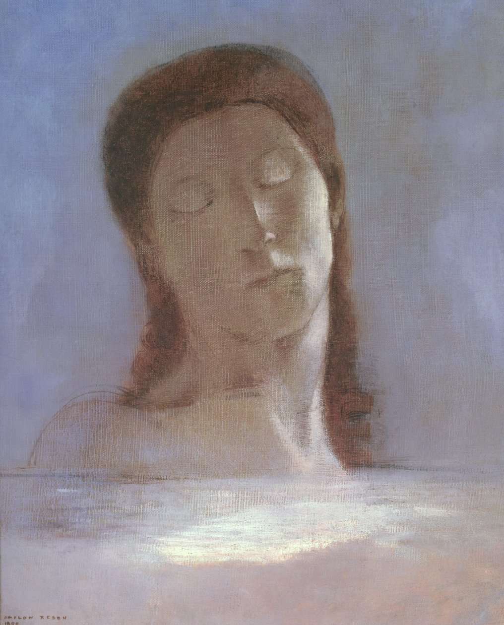 Die geschlossenen Augen von Odilon Redon