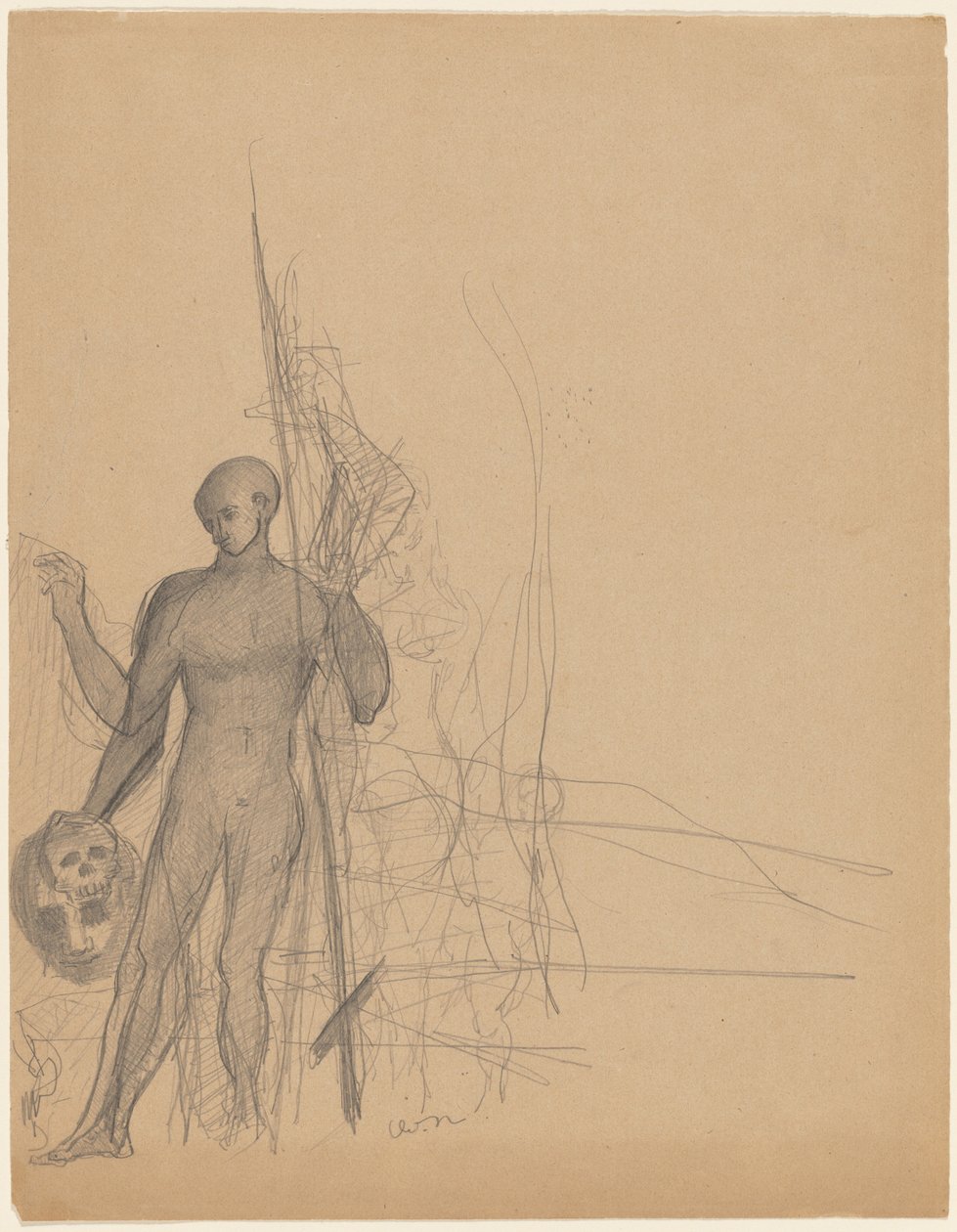 Der Kopfjäger und seine Familie von Odilon Redon