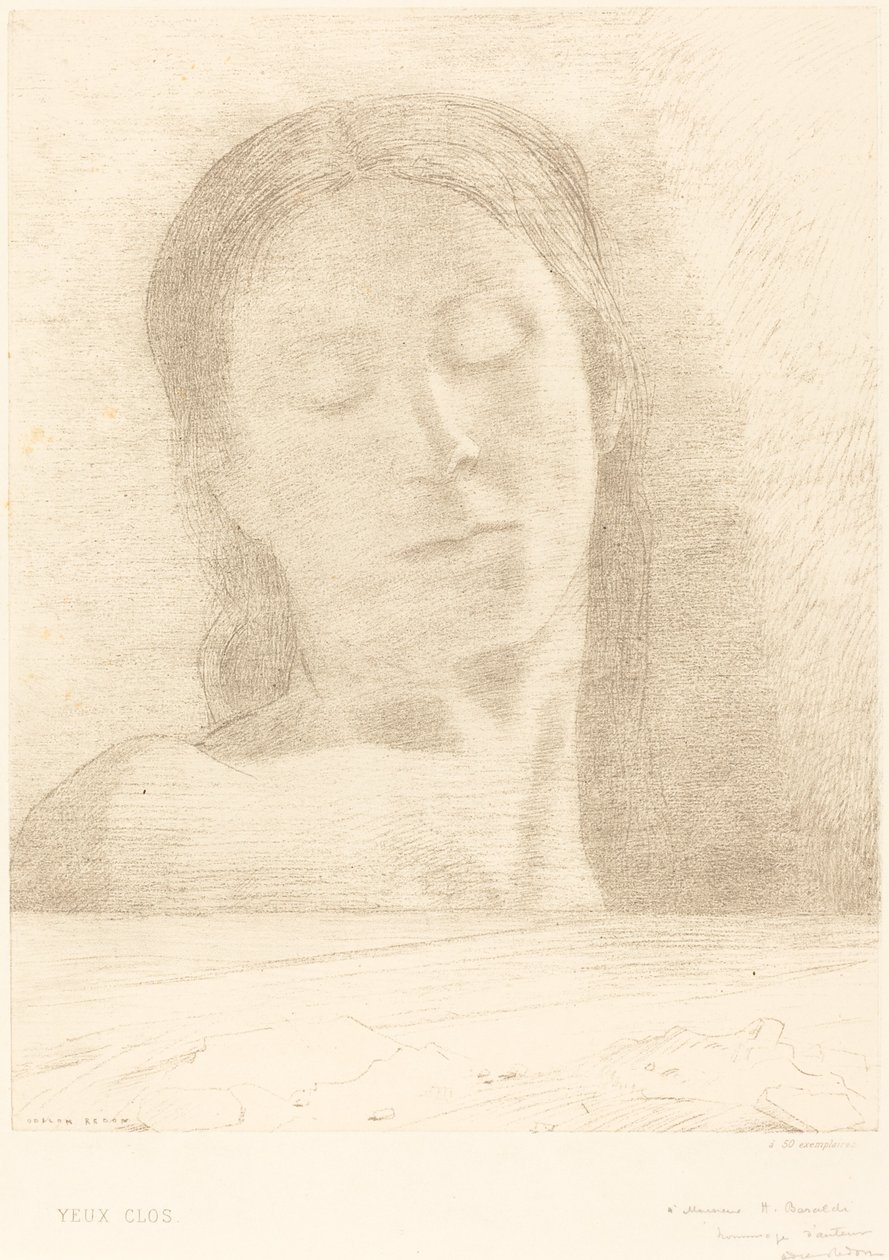 Geschlossene Augen von Odilon Redon