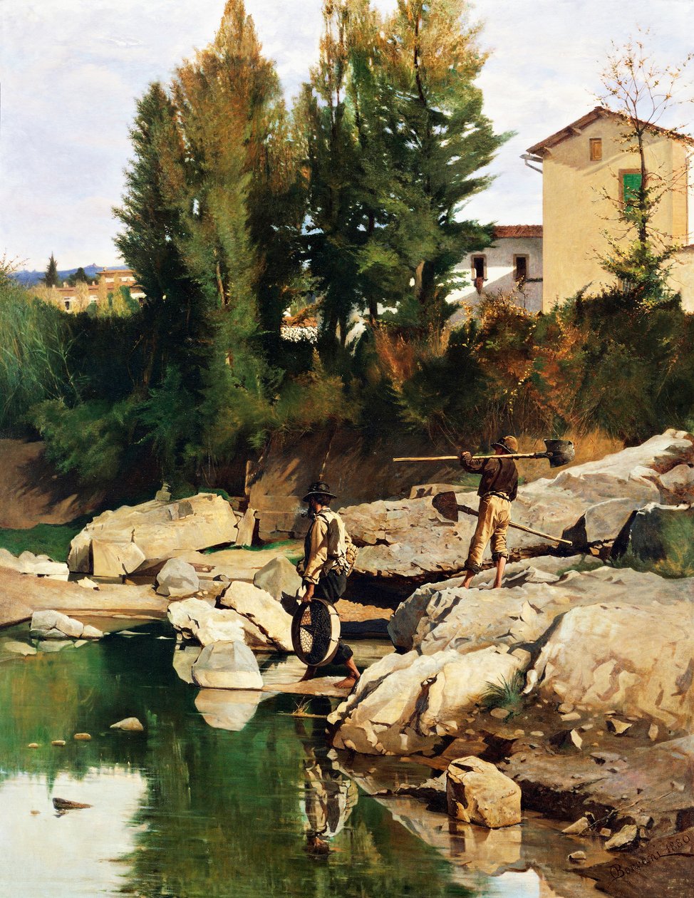 Sandgräber am Mugnone von Odoardo Borrani
