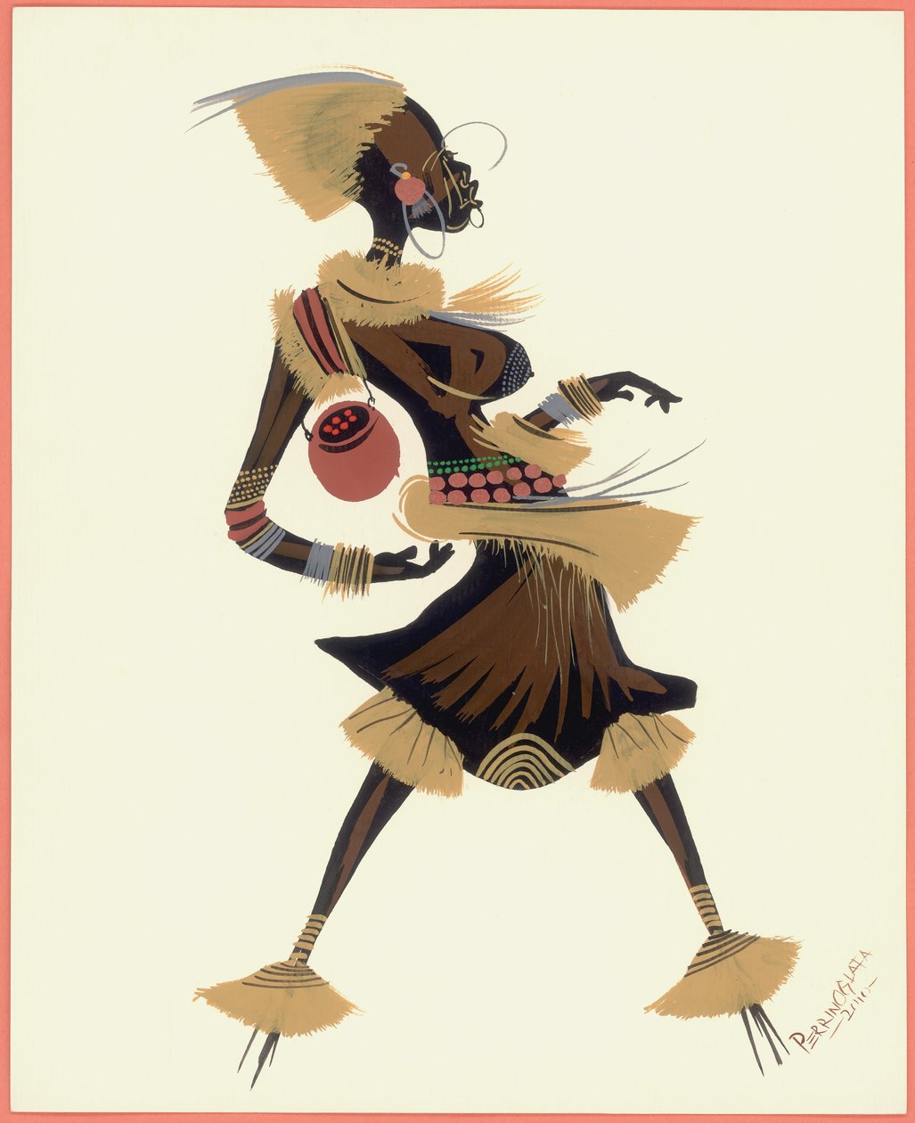 Wasserkrug-Frau, 2010 von Oglafa Ebitari Perrin
