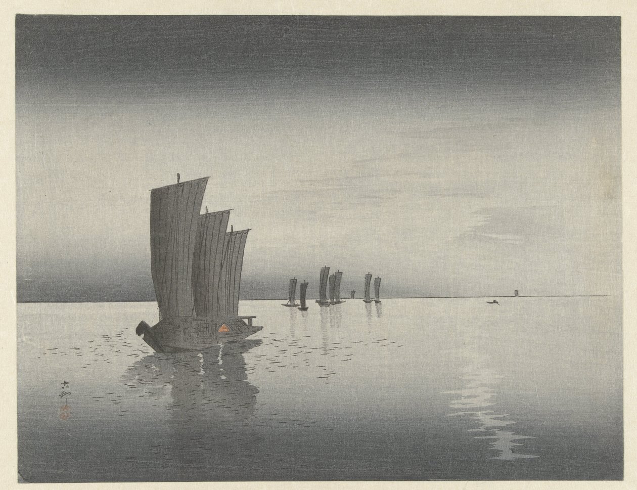 Fischerboote von Ohara Koson