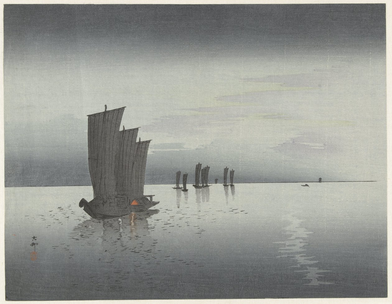 Fischerboote von Ohara Koson