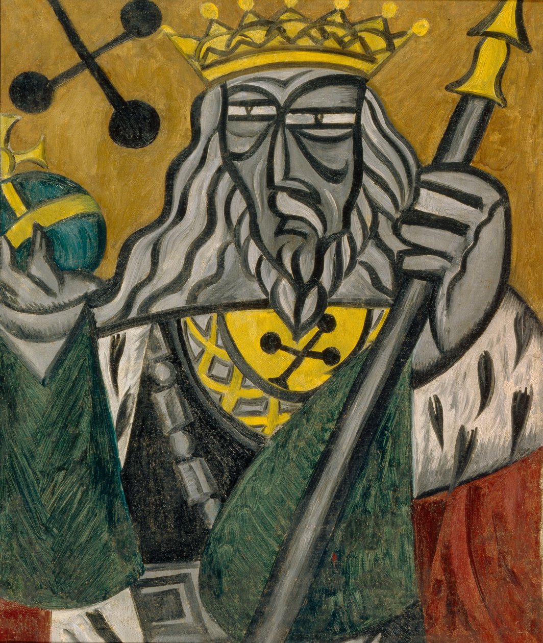 König der Keulen, 1915 von Olga Rozanova