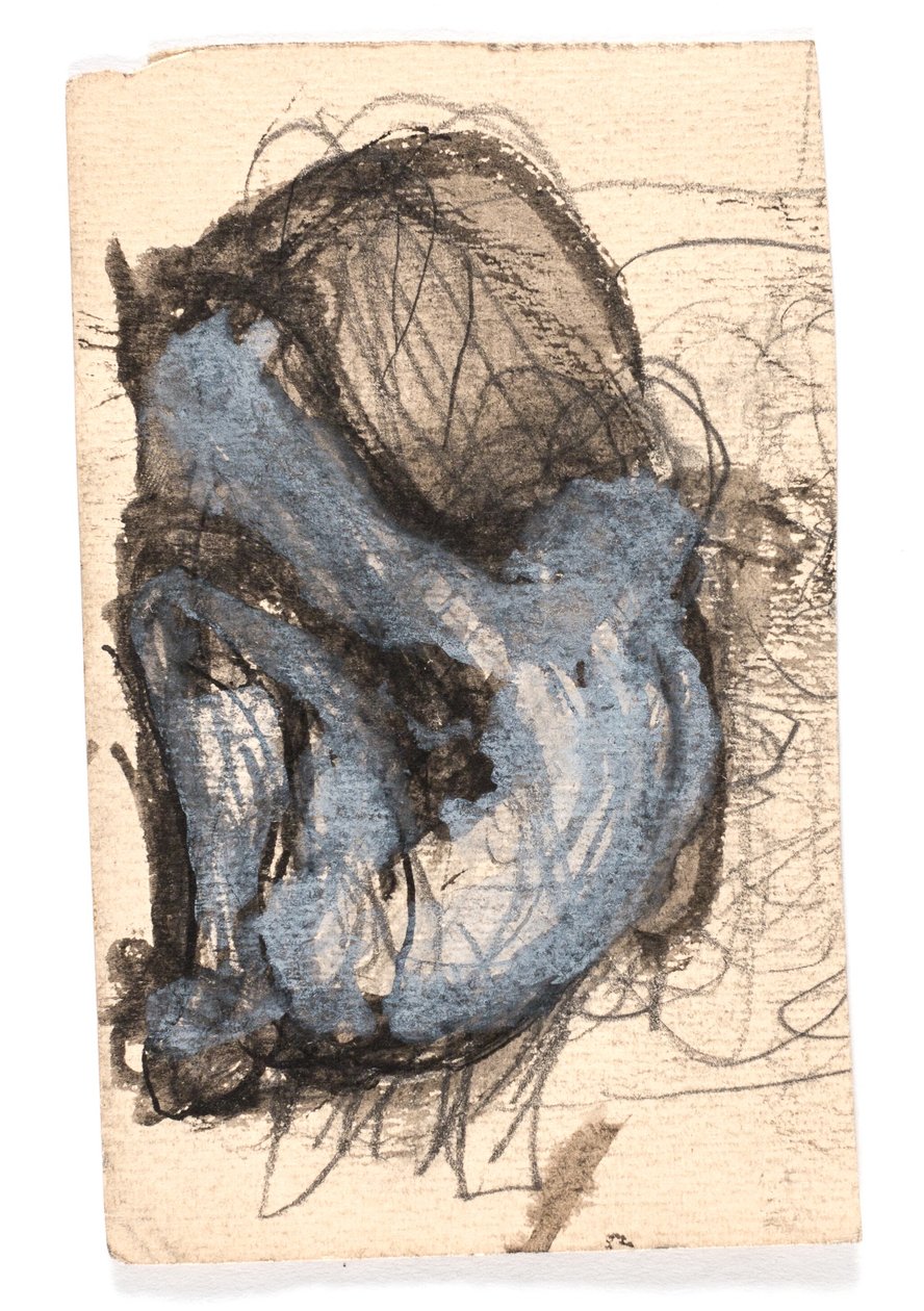 Studie einer knienden, vorgebeugten Figur von Oluf Hartmann