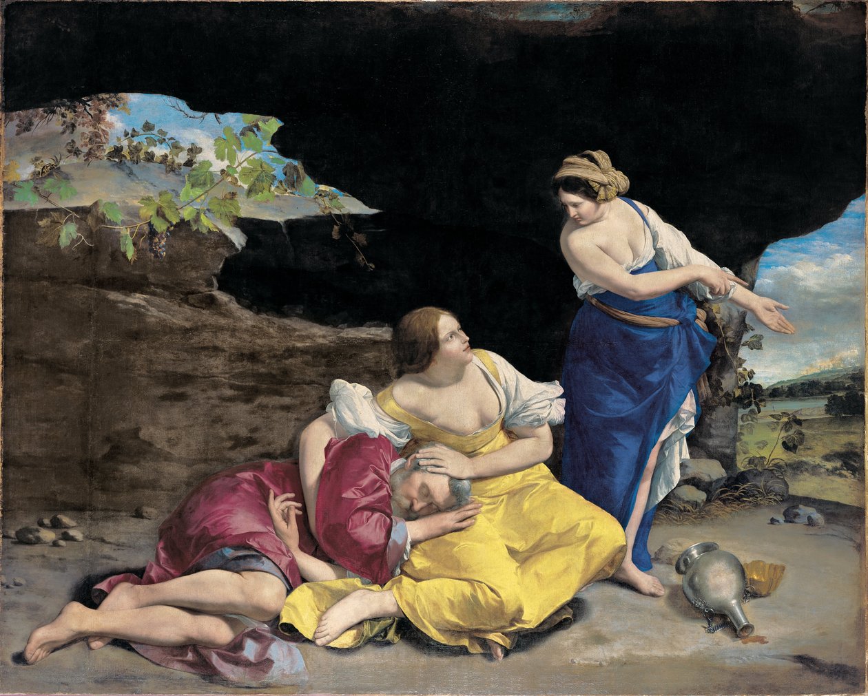 Lot und seine Töchter von Orazio Gentileschi